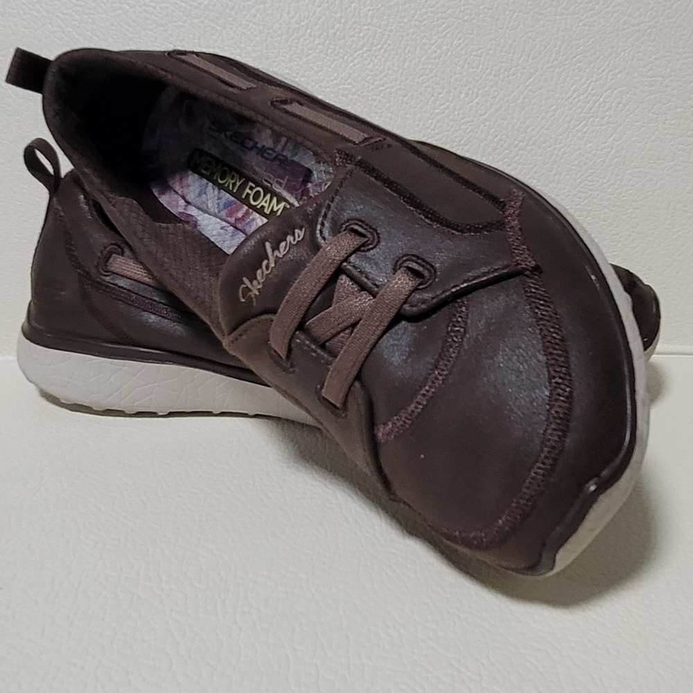 Skechers Microburst Ballet Sneakers Brn Sz 7